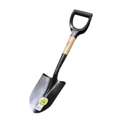 Pala redonda pequeña con mango en madera 45 cm